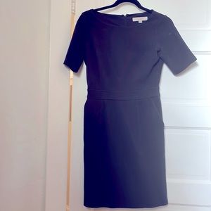 Wide neck black dress